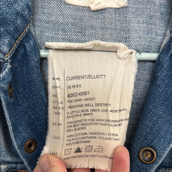 Current/Elliott Blue Jean Jacket - Picture 3 of 8